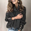 Sudadera de punto de cuello alto para mujer – Jersey informal de manga larga