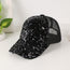 Sequin-Embroidered Mesh Baseball Cap with Sunshade – Breathable Trendy Hat