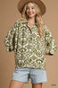 Camisa de gran tamaño con botones y estampado abstracto Umgee