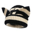 Women’s Thickened Acrylic Knitted Hat with Devil Ears | Cozy Beanie