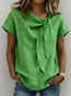 Women's Loose-Fit Short Sleeve Casual Pullover T-Shirt