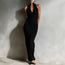 Women’s Sleeveless High-Neck Dress – Waist-Cinching Elegant Fit