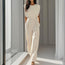 Women’s wide-leg short sleeve jumpsuit