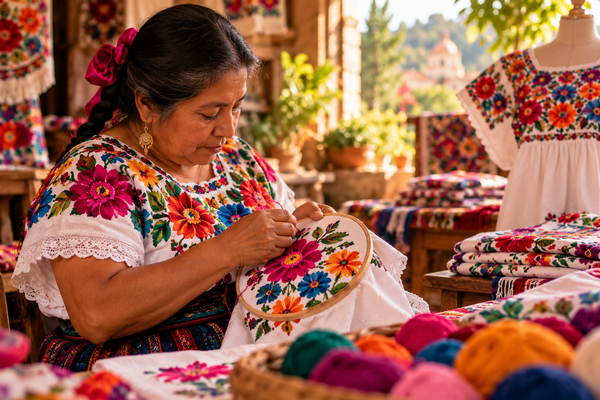El arte del bordado en Oaxaca