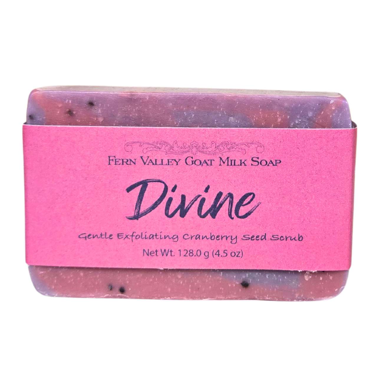 Jabón natural de leche de cabra | Exfoliante de semillas de arándano | Aroma Divino - Almizclado Floral