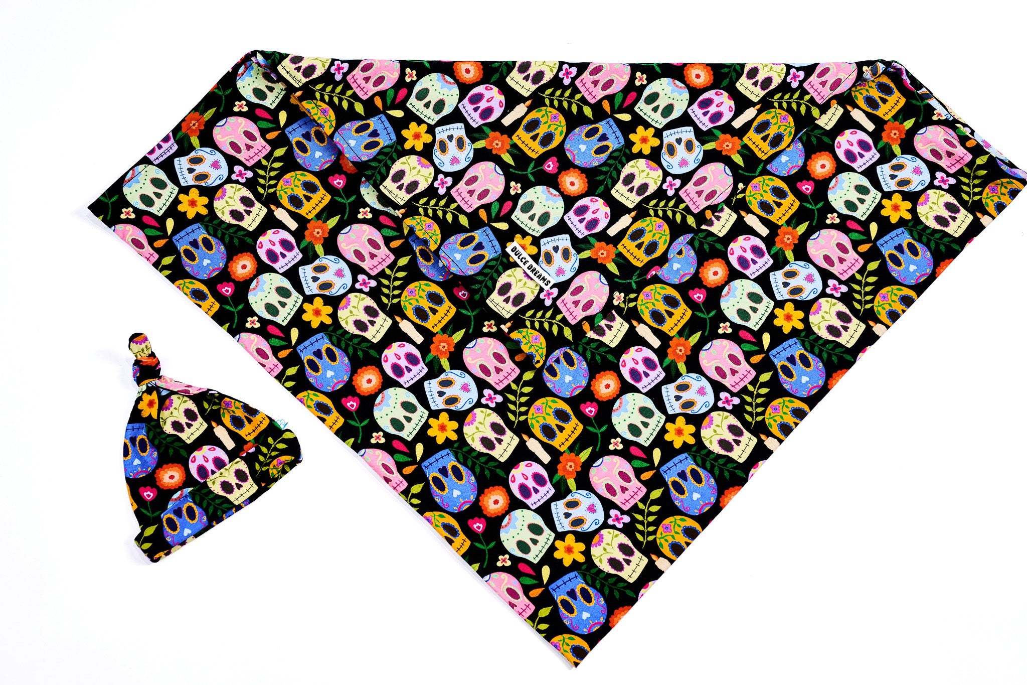 Calaveritas Bamboo Swaddle and Beanie Set