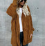 Chaqueta cárdigan con capucha de felpa doble para mujer