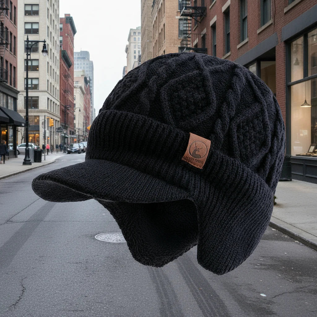 Gorro unisex de invierno – Beanie con orejeras forradas de felpa