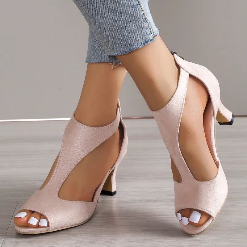 Zapatos de tacón alto de cuero