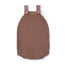 Baby Knit Button Strap Romper in Mocha