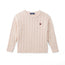 Classic Cable Knit Baby Sweater in Beige