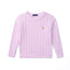 Classic Cable Knit Baby Sweater in Lilac