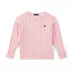 Classic Cable Knit Baby Sweater in Pink