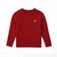 Classic Cable Knit Baby Sweater in Red Xmas