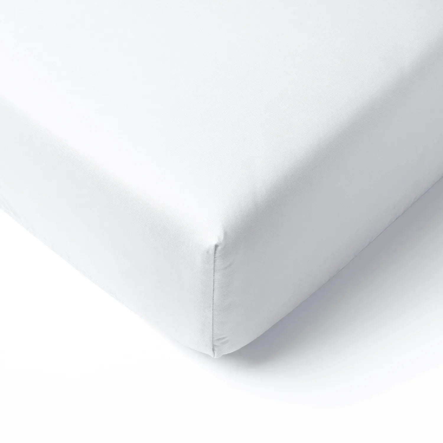 Sábana bajera de bambú en blanco