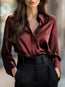 Women’s Spring-Autumn Lapel Button Shirt
