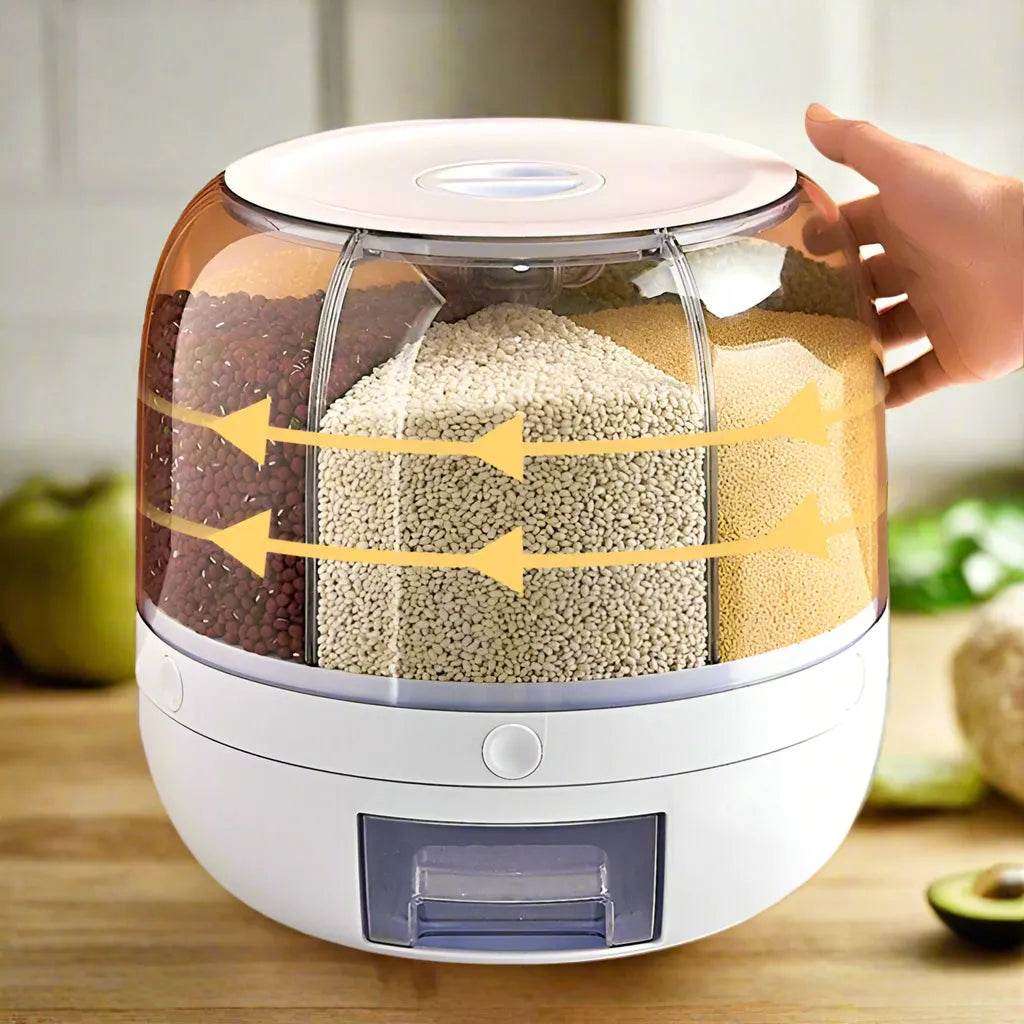 Dispensador de granos giratorio 360°
