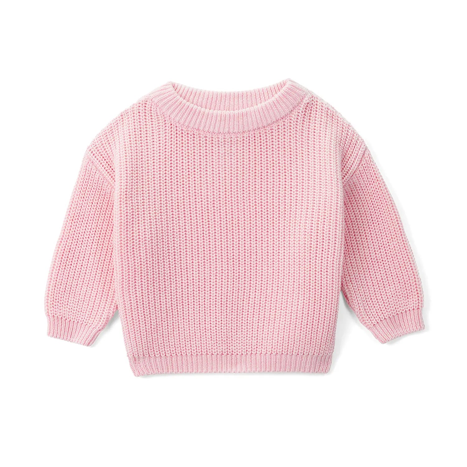 Classic Pink Knit Baby Sweater