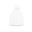Gorro de punto de pompón para bebé en blanco