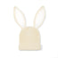 Gorro de punto con orejas de conejo color crema