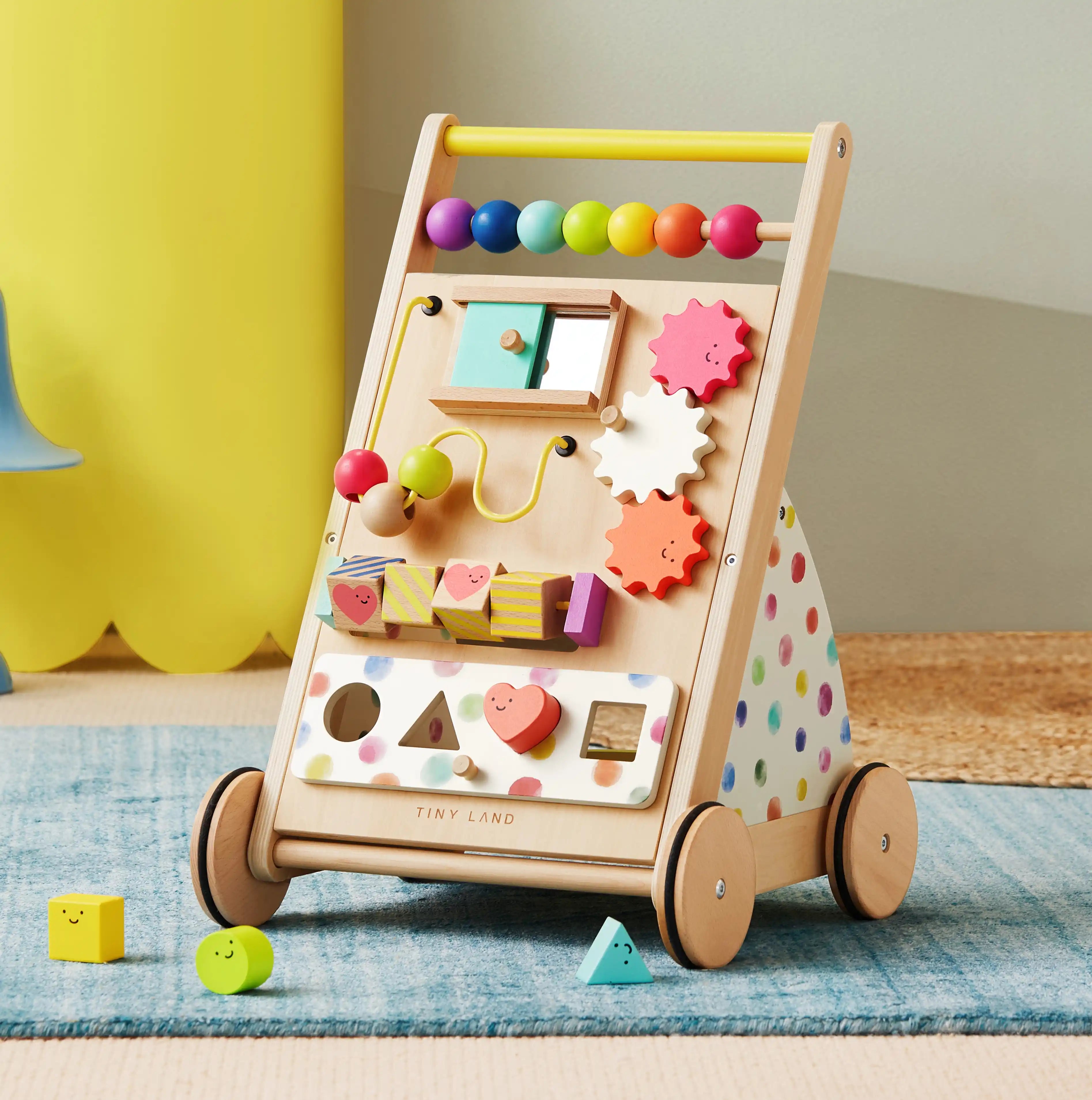 Andador de actividades de madera natural premium Tiny Land®