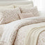 Juego de sábanas Romantic Coquette de DaDa Bedding Collection - 100% algodón [algodón popelín] Sábanas bajera y encimera florales con fundas de almohada - Diseño de bolsillo profundo - Suaves, transpirables, resistentes a las arrugas
