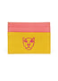 Jaguar Leather Card Holder Wallet Yellow and Pink