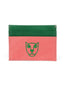 Jaguar Leather Card Holder Wallet Pink + Green