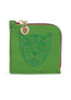 Jaguar Embroidered Zip Around Wallet Green