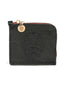 Billetera con cremallera bordada Jaguar - Negra