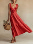 Sleeveless Ruffle Detail High-Waist Maxi Dress – 7 Colors, S–3XL