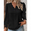 Blusa de mujer con cuello en V y encaje