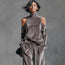 Women's Korean Velvet Long Sleeve Top & Pants Set