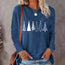 Camiseta de Navidad para mujer | Camiseta con estampado de árbol de Navidad adorable