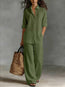 Women's Bohemian Cotton-Linen Top & Pants Set – Resort Lounge Co-ord