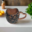 Taza de corazón de Talavera negra – Ligeramente imperfecta y hecha a mano