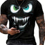 3D Evil Smile Shirt for Men – Streetwear Graphic Short Sleeve Tee