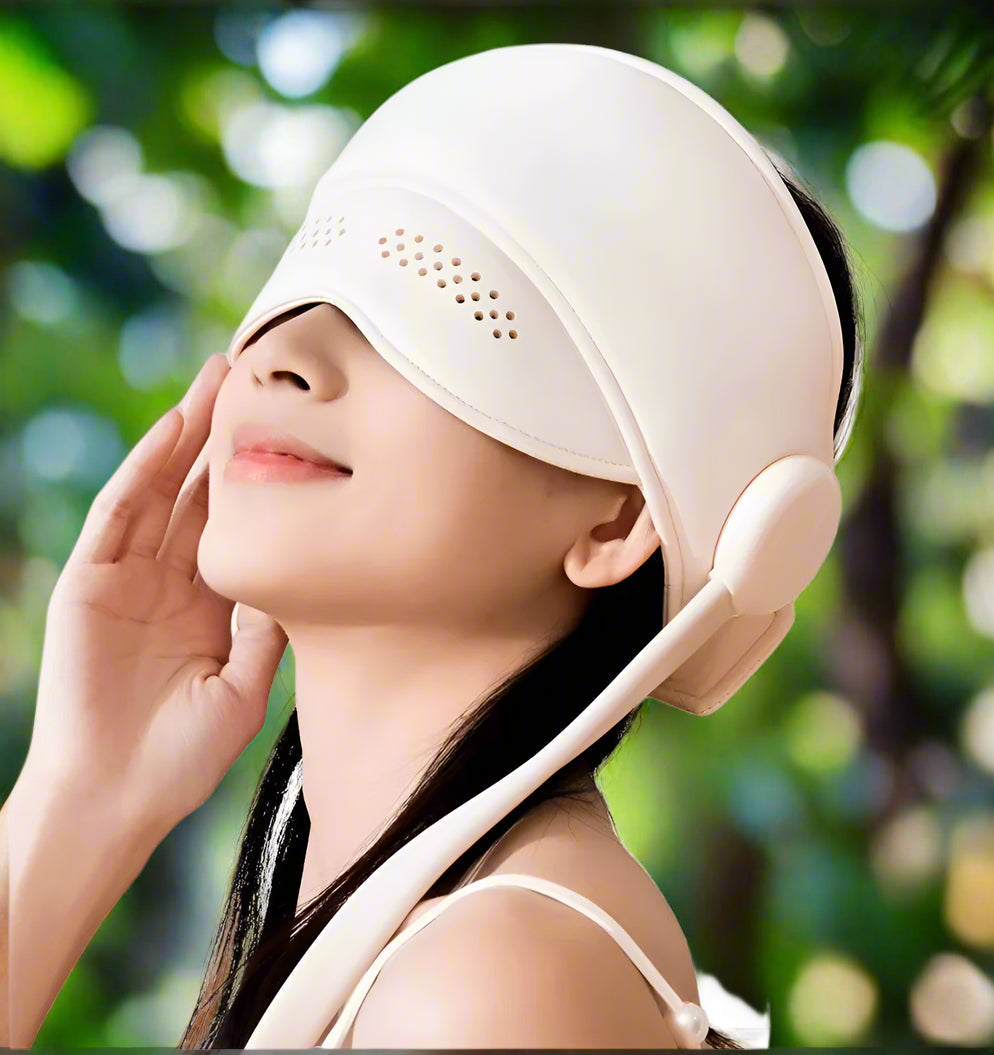 Masajeador Térmico de Cabeza y Ojos – Dispositivo para Aliviar el Dolor y Ayudar a Dormir
