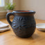 Taza Jarrito de Talavera Negra | Taza de Café de Arcilla Mexicana Hecha a Mano