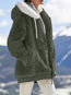 Chaqueta con Capucha de Peluche – Forro Polar Extragrande con Cremallera y Bolsillos