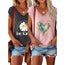 Paquete de 2 playeras con cuello en V y estampado gráfico de flores silvestres