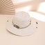 Sombrero de pescador con parche de cuero y ala ancha – Sombrero para exteriores con protección solar UV
