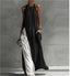 Off-Shoulder Color-Block Flared Maxi Dress with Pockets | 5 Colors