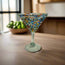 Copa de martini con relieve de confeti | Cristalería mexicana soplada a mano