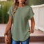 Women’s Textured Cuff Short‑Sleeve Tee
