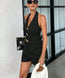 Women's Metal Button V-Neck Vest & Shorts Set