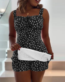 black-small-floral