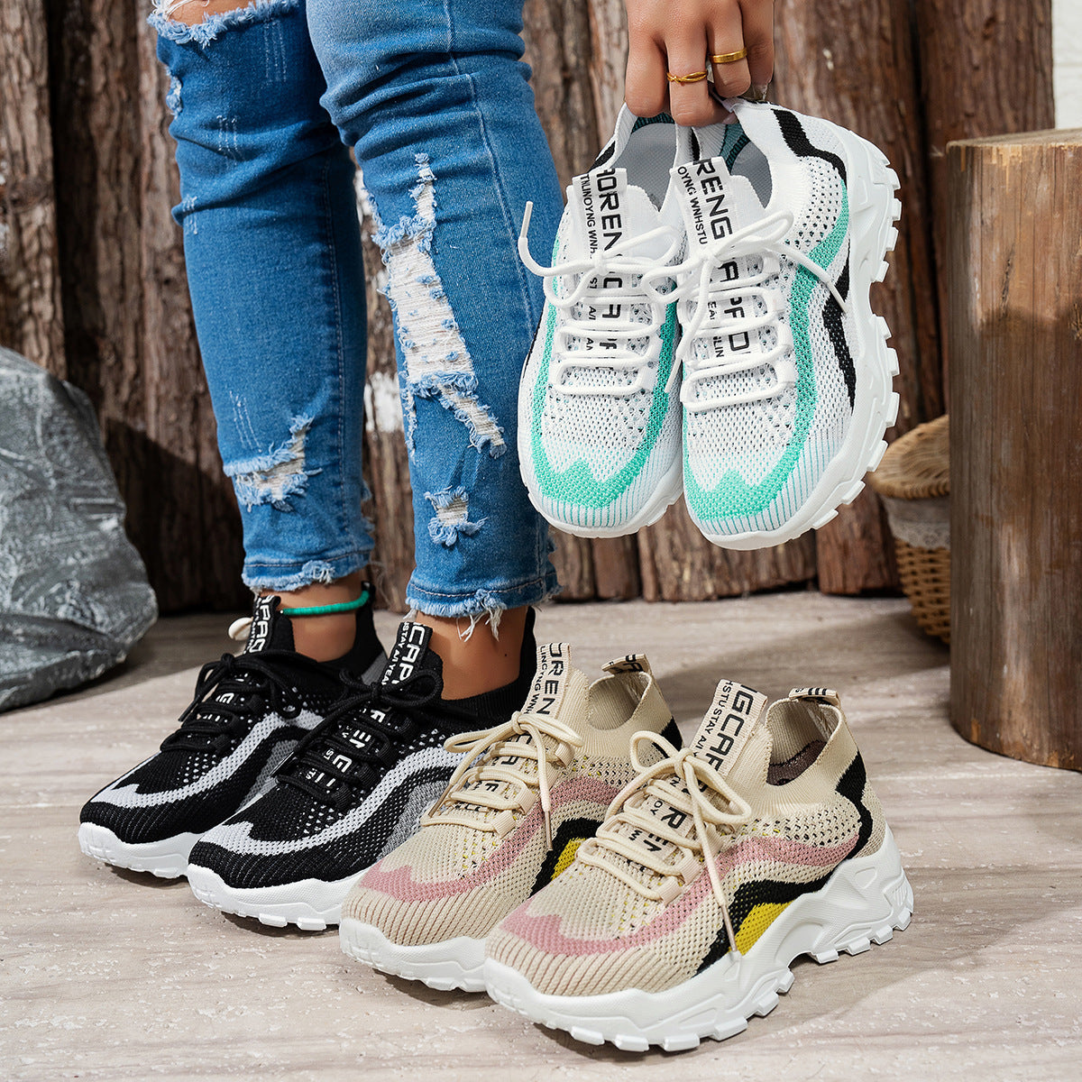Zapatillas Deportivas Ligeras de Suela Blanda para Mujer
