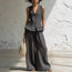 Women's Bohemian Ruffled Sleeveless Tank & Pants Set