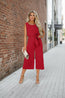 Women's Belted V-Neck Short Sleeve Straight-Leg Jumpsuit – 6 Colors S–2XL